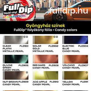 fulldip gyöngyház színek