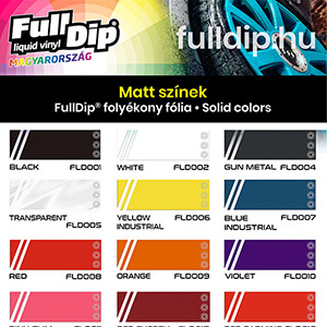fulldip matt színek