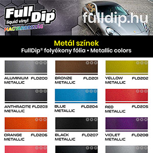 fulldip metál színek